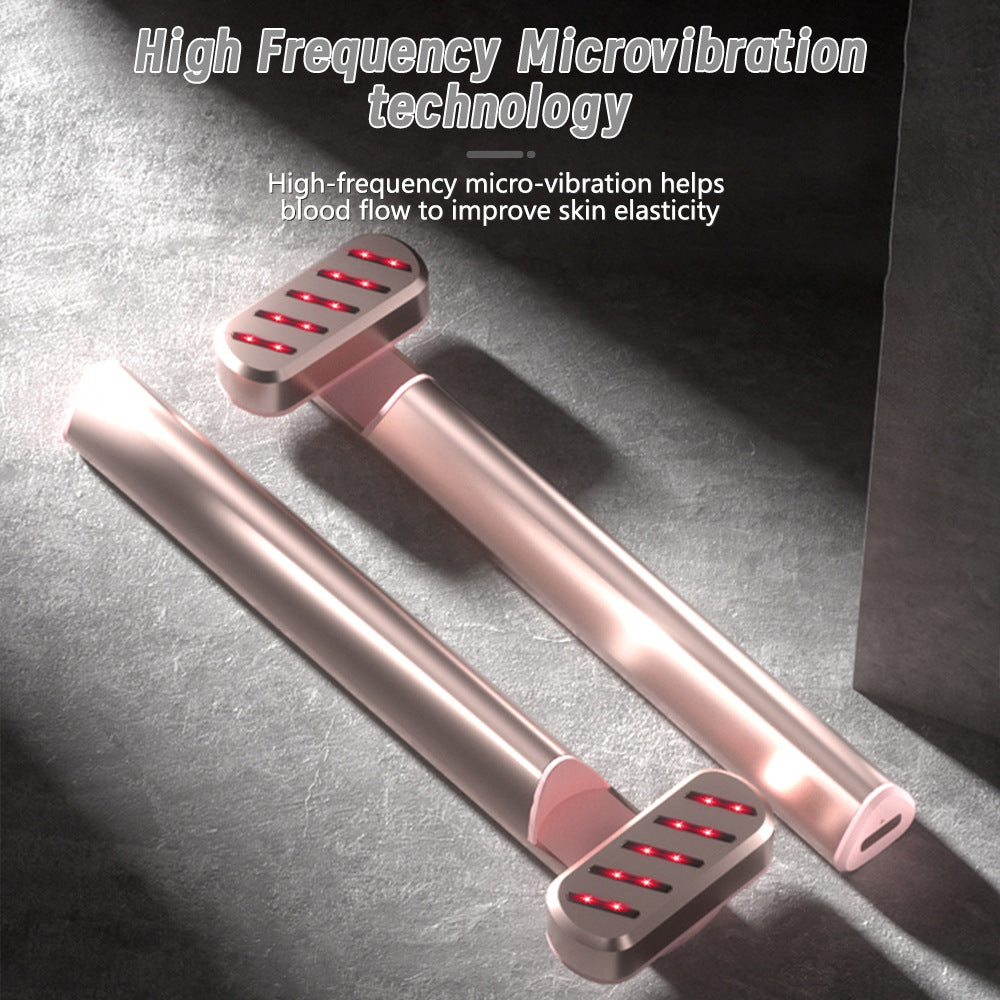 Rose Gold Anti-Aging Eye Care Device - 42?C Heat, Red Light, High-Frequency Vibration