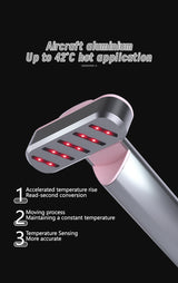 Rose Gold Anti-Aging Eye Care Device - 42?C Heat, Red Light, High-Frequency Vibration - 45-Degree Angle