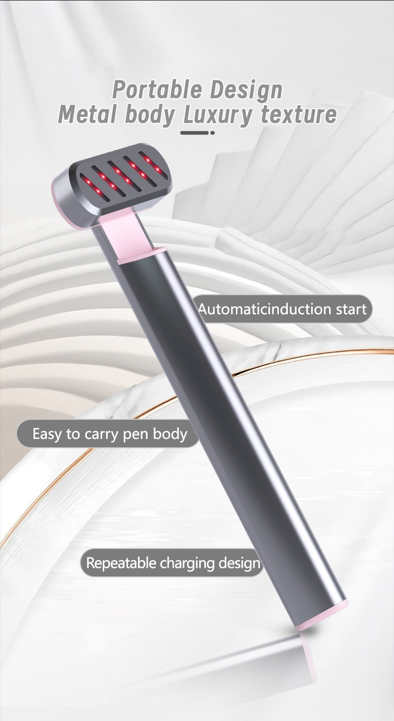 Rose Gold Anti-Aging Eye Care Device - 42?C Heat, Red Light, High-Frequency Vibration