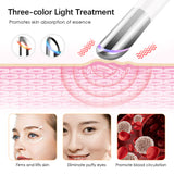 Rechargeable Eye Care Pen with Sterilizing Base - 3-Color Phototherapy Heat & Vibration - Top-Down View
