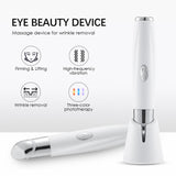 Rechargeable Eye Care Pen with Sterilizing Base - 3-Color Phototherapy Heat & Vibration - Close-Up Angle