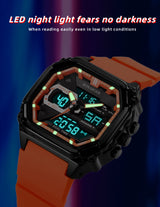 Black Men's Dual Display Watch - Dual Time Digital Analog Waterproof Sports Watch