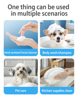 Light blue Electric Pet Shampoo Foamer Gun - Dense Foam, Quiet Operation, Easy Bath - Rear View