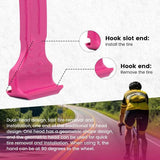 Black Easy-to-use bicycle tire levers (one pair) - quick tire removal and installation tool - Side View