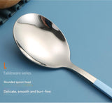 2 - pcs Dark blue Reusable Travel Utensil Set with Case - 304 Stainless Steel Spoon, Fork & Chopsticks - Top-Down View
