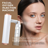 Green Rechargeable Facial Oxygen Sprayer - Home Use Nano Mist Beauty Tool - Top-Down View