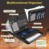 Expanding Accordion File Organizer - Fireproof & Waterproof Document Storage Case - Front View