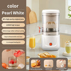 White Electric Citrus Juicer Press - Portable, Large Caliber, One-Click Operation(3.7v 1500 mAh battery)