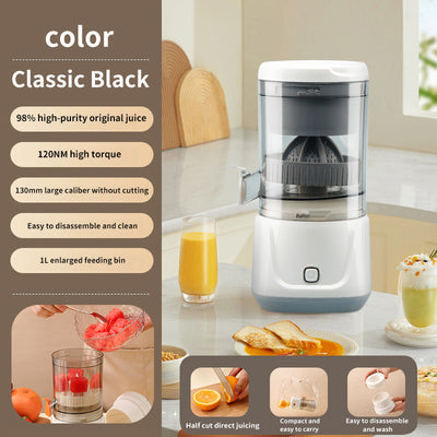 Gray Electric Citrus Juicer Press - Portable, Large Caliber, One-Click Operation(3.7v 1500 mAh battery)