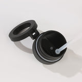 Stainless Steel Insulated Water Bottle with Integrated Magnetic Phone Stand - Silver (24oz) - Front View