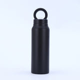 Stainless Steel Insulated Water Bottle with Integrated Magnetic Phone Stand - Black (32oz)