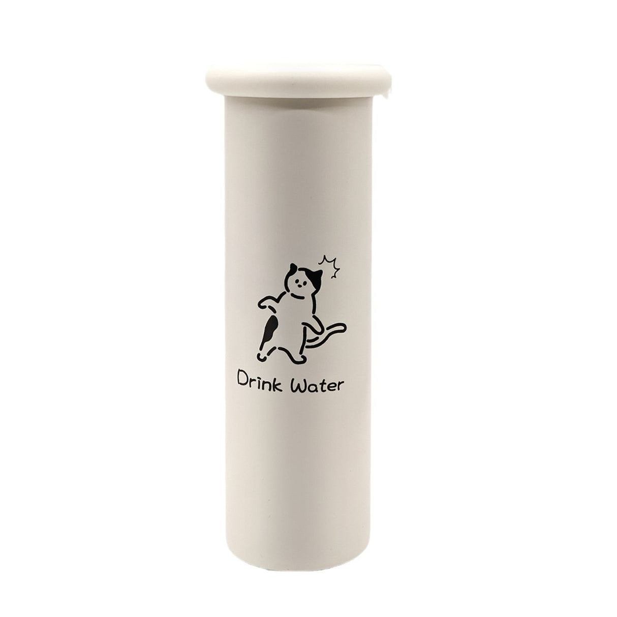 Mini Insulated Coffee Cup - 316 Stainless Steel, Portable & Stylish - White Kitten (300ml)