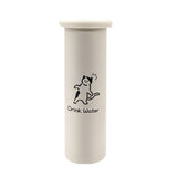 Mini Insulated Coffee Cup - 316 Stainless Steel, Portable & Stylish - White Kitten (300ml) - Front View