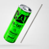 Green Skinny Tumbler (591ml) - Fun CAT Oil Filter Replica for Construction Fans - Front View