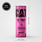 Pink Skinny Tumbler (591ml) - Fun CAT Oil Filter Replica for Construction Fans - Rear View