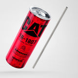 Red Skinny Tumbler (591ml) - Fun CAT Oil Filter Replica for Construction Fans - Side View