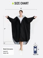 Yellow Stylish Waterproof Raincoat Poncho - Long, Packable for Outdoor Travel & Hiking, Waterproof