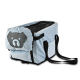 Blue Pet Car Booster Seat for Small Dogs & Cats - Safe Travel Carrier Bed - Side View