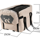 Pink Pet Car Booster Seat for Small Dogs & Cats - Safe Travel Carrier Bed - Front View