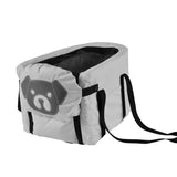 Grey Pet Car Booster Seat for Small Dogs & Cats - Safe Travel Carrier Bed - Side View
