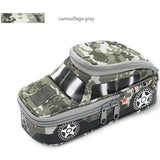 Three-piece camouflage pencil case - school supplies for students - Top-Down View
