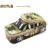 Three-piece camouflage pencil case - school supplies for students - Rear View