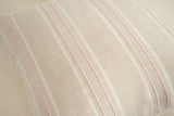 Textured Vertical Striped Pillowcases - Scandinavian Home Decor Accents (Pink Stripes Pair - 45x45cm) - Front View