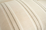 Textured Vertical Striped Pillowcases - Scandinavian Home Decor Accents (Green Stripes Pair - 45x45cm) - Side View