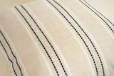 Textured Vertical Striped Pillowcases - Scandinavian Home Decor Accents (Blue Stripes Pair - 45x45cm) - Side View