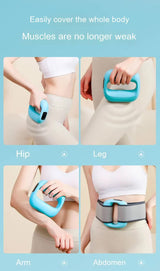 Portable Electric Muscle Relaxation Ring Massager - with Digital Display Blue - 45-Degree Angle