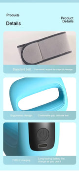 Portable Electric Muscle Relaxation Ring Massager - with Digital Display Purple - Top-Down View