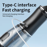 Portable Electric Oral Irrigator with 4 Nozzles 3 Pressure Modes - Blue - Front View
