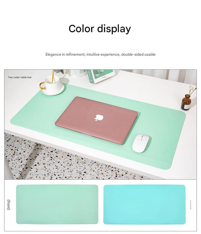 Green Extra-Large Leather Table Mat for Study & Work - Pad for Students & Office Use (100x50cm)