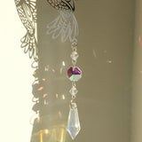 (Style A)2 PCS Hummingbird Metal Suncatcher with Crystal Accents - for Window or Wall Indoor Hanging Ornament