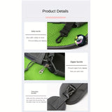 Black Portable Oxford Fabric Pet Carrier for Cats and Puppies (Size L) - Front View
