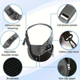 Black Portable Oxford Fabric Pet Carrier for Cats and Puppies (Size L) - 45-Degree Angle