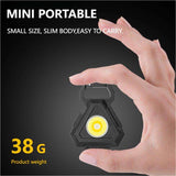 2 pcs Triangle Mini flashlight for outdoor and self-defense use - Front View