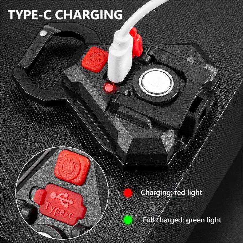 2 pcs Triangle Mini flashlight for outdoor and self-defense use