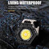 2 pcs Hexagon Mini flashlight for outdoor and self-defense use - Front View
