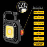 2 pcs Rectangle Mini flashlight for outdoor and self-defense use - Top-Down View