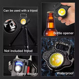 2 pcs Black Mini flashlight for outdoor and self-defense use - Front View