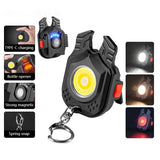 2 pcs Horn Mini flashlight for outdoor and self-defense use - Top-Down View