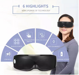 White Touch-Control Rechargeable Heated  Eye Massager for Daily Use - Top-Down View