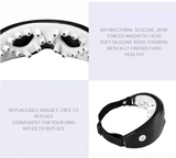 White Touch-Control Rechargeable Heated Eye Massager for Daily Use
