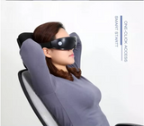 White Touch-Control Rechargeable Heated  Eye Massager for Daily Use - Rear View