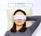 White Touch-Control Rechargeable Heated  Eye Massager for Daily Use - Low Angle