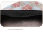 Diamond Colorblock Wool Beret - Stylish Plaid Painter Hat, Warm and Soft - (Orange)