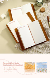 Light blue 2-Pack Vintage Floral Embossed PU Leather Journals - 192 Pages Each - Top-Down View