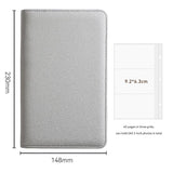 Gray PU Leather Zippered Photo Album - Holds 240 3 Prints