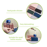 Pink Bottle & Can Friendly Ice Stick Molds - 6-Cup Design, Set of 10 - Top-Down View